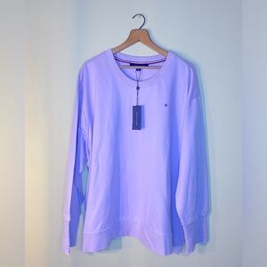 NEW Tommy Hilfiger Palm Desert Casual Sweater Sweatshirt Top Lavender Women’s 2X